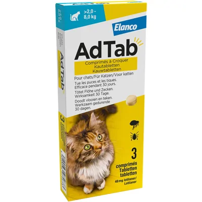 AdTab 48 mg - 2,0-8,0 kg - 2 x 3 tabletten