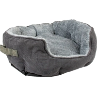 Duvo+ mand ovaal corduroy ash zwart/grijs S - 41x38x20cm