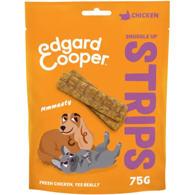 Edgard & Cooper Strips Kip hondensnacks 75 gram