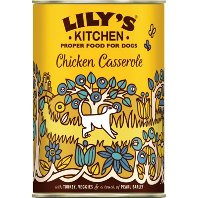 Lily's Kitchen Casserole kip met kalkoen natvoer hond 1 tray (6 x 400 g)