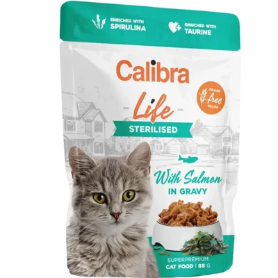 Calibra Life Cat Adult Sterilised Multipack maaltijdzakjes kat 12 x 85 gram