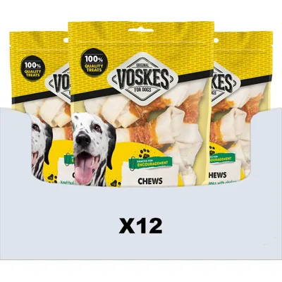 12x Voskes Blanke Kauwknopen Met Kip 10 stuks