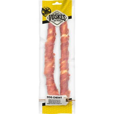 20x Voskes Stick Runderhuid Eend 25 cm 2 stuks
