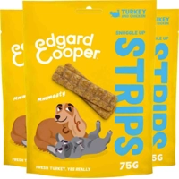 3x Edgard&Cooper Adult Strips Kalkoen - Kip 75 gr