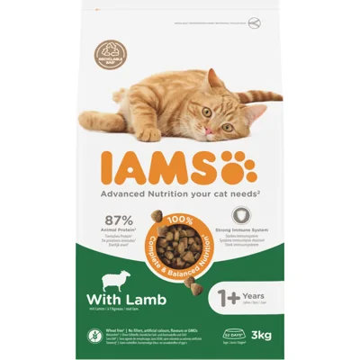 3x IAMS Kat Adult Lam 3 kg