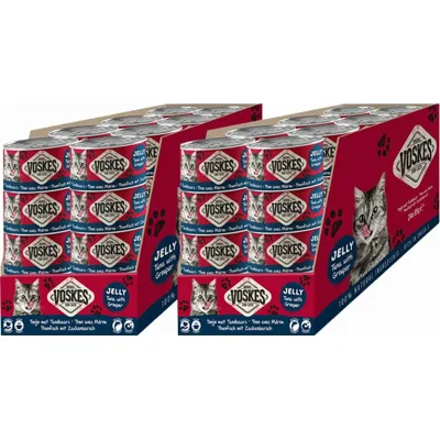 48x Voskes Kattenvoer Nat Tonijn met Tandbaars 85 gr