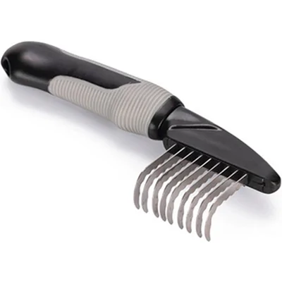 Beeztees Klittenkam - Grof - Zwart/grijs - 19 cm