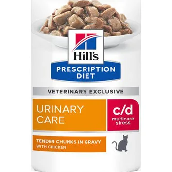 Hill's c/d - Urinary Stress - Feline - Zalm - maaltijdzakjes 36 x 85 g