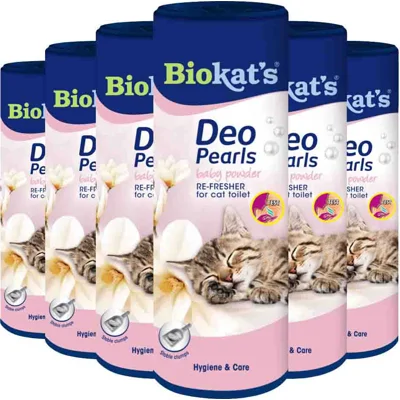 6x Biokat's Deo Pearls Babypoeder 700 gr