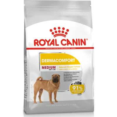 4x Royal Canin Hondenvoer Droog Dermacomfort Medium 3 kg