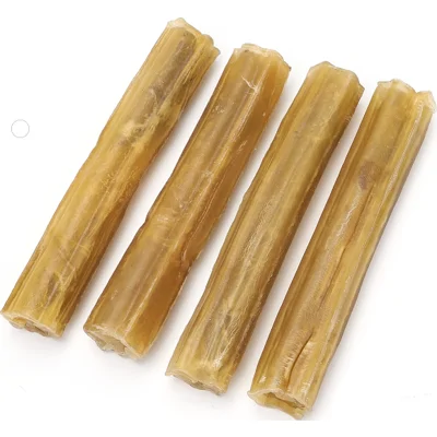Hondensnack runderhuid kauwstaven 12,5 cm 4 stuks