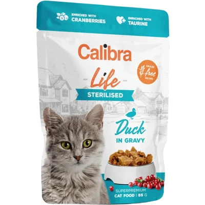 Calibra Life Cat Adult Sterilised Zalm maaltijdzakjes kat 28 x 85 gram