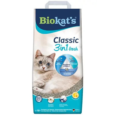 Biokat's Classic Fresh 3in1 Cotton Blossom kattenbakvulling 10 liter