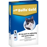 2x Bolfo Gold Anti Vlooiendruppels Kat Vanaf 4 kg 4 pipetten
