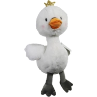 Boon Gans Pluche Wit met Kroon - Piep 38 cm