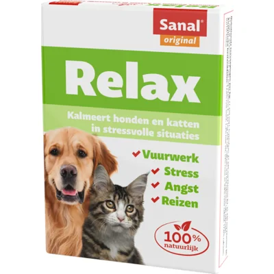 Sanal Relax Kalmeringstablet Hond&Kat<20 kg 15 tabletten