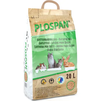 Plospan Kattenbak Houtkorrel 20 liter