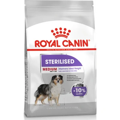 4x Royal Canin Hondenvoer Droog Sterilised Medium 3 kg
