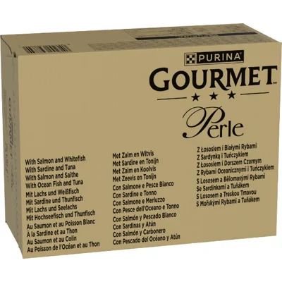 Gourmet Perle Duo Vis Mix natvoer kat (multipack) 96 x 85 g