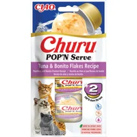 Ciao Kattensnack Churu Pop'n Serve Flakes Tuna & Bonito 2x35 gr Ciao Kattensnack Churu Pop'n Serve Flakes Tuna & Bonito 2x35 gr