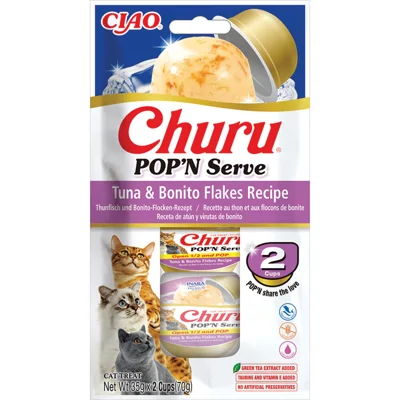 Ciao Kattensnack Churu Pop'n Serve Flakes Tuna & Bonito 2x35 gr