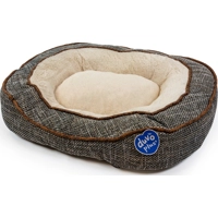 Duvo+ mand ovaal fleece ergo grijs/wit S - 60x52x18CM