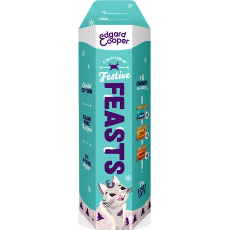 Edgard & Cooper Feestelijke Stukjes in saus - Kat 6 x 85 gram