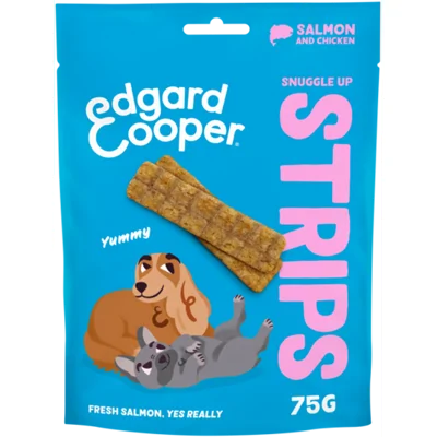 Edgard & Cooper Strips Zalm&Kip hondensnacks 75 gram