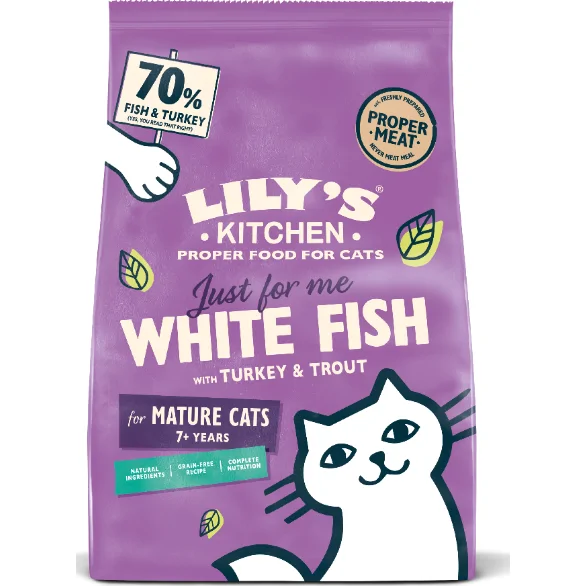 Lily's Kitchen met Witvis/Kalkoen Senior kattenvoer 800 gram