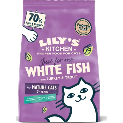 Lily's Kitchen met Witvis/Kalkoen Senior kattenvoer 800 gram