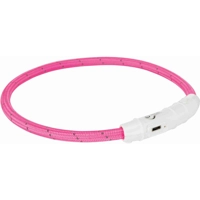 Trixie Flash Lichtgevende Band USB TPU/nylon roze 35 cm