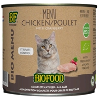 12x BF Petfood Biofood Organic Kip Menu 200 gr