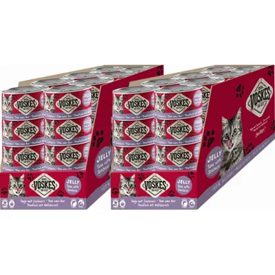 48x Voskes Kattenvoer Nat Tonijn met Zeebaars 85 gr
