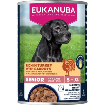 6x Eukanuba Life Care Dog Hondenvoer Nat Senior Turkey&Carrot 400 gr