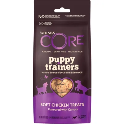 8x Wellness Core Puppy Trainers Kip - Wortel 170 gr