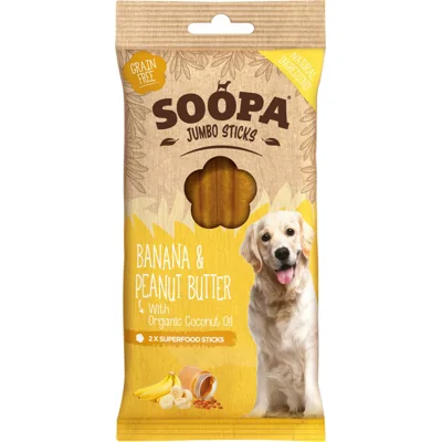 Soopa - Banaan & Pindakaas Jumbo Stick - 170g