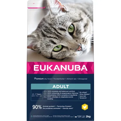 Eukanuba Adult Kip en Lever voor de kat 10 kg