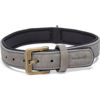 Beeztees Balacron Ax kunstleer grijs halsband hond 43-53cm x 25mm