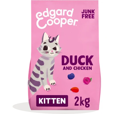 Edgard & Cooper graanvrij eend kitten kattenvoer 2kg