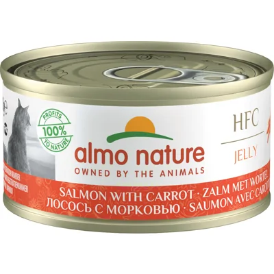 Almo Nature HFC Jelly zalm met wortel natvoer kat (70 g) 12 x 70 g