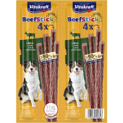 Vitakraft Beefstick met wild hondensnack (4 st.) 1 verpakking