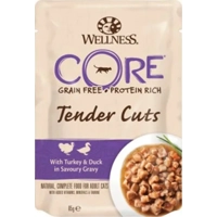 48x Wellness Core Kattenvoer Tender Cuts Kalkoen - Eend 85 gr