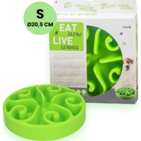 Eat Slow Live Longer Anti-schrok Voerbak Rond Groen 20,5 cm