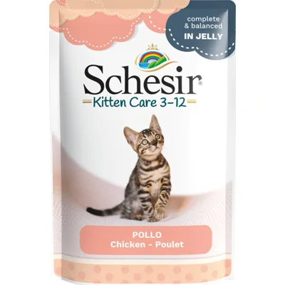 Schesir Kattenvoer Kitten 3-12 Kip in Gelei 85 gr