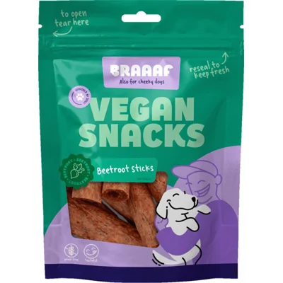 Braaaf Sticks Hondensnack Bieten 6 cm 80 gr