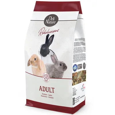 5x Deli Nature Rodelicious Adult Konijnenvoer 750 gr