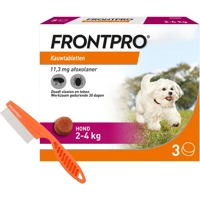 FRONTPRO S - 3 Tabletten + Gratis Vlooienkam