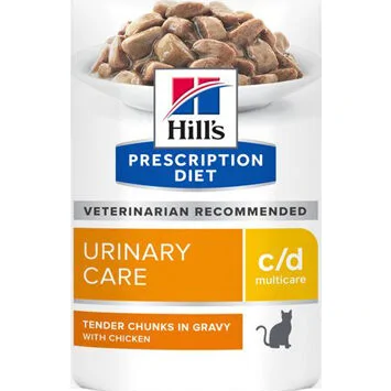 Hill's c/d Multicare Feline - Kip - 48 x 85 g maaltijdzakjes