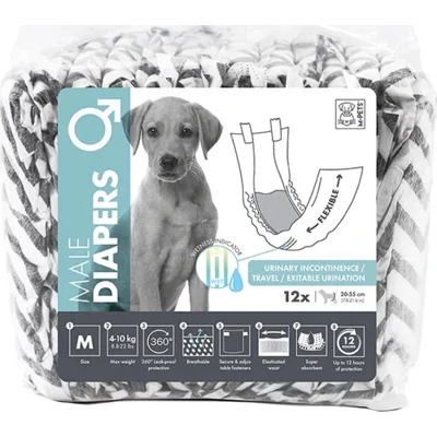 M-Pets Hondenluiers Reu - M - 550 × 200mm - 12 stuks