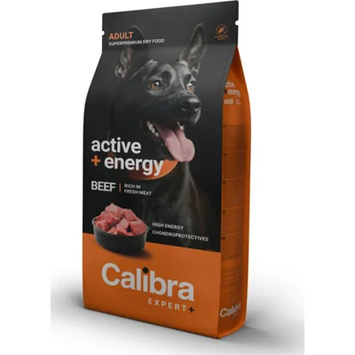 Calibra Expert+ Hondenvoer Active & Energy Beef Rund 12 kg